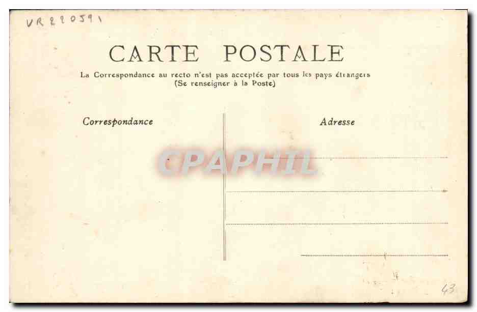 CPA Train Locomotive Machine de la Cie PLM Modele type 600 a 900 — Back