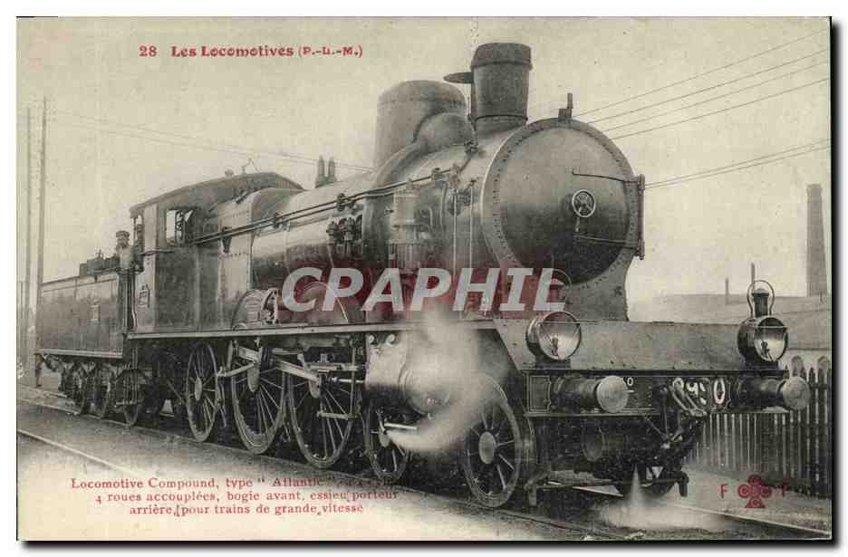 CPA Train Locomotive Compound Type Atlantic 