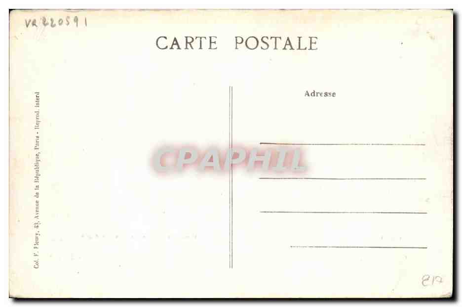 CPA Train Locomotive 1 CC 1 de 2100 CV pour la Compagnie PLM — Rückseite