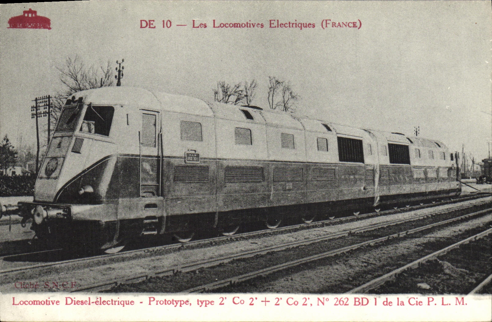 CPA Train Locomotive Diesel electrique Type 2 Co 2