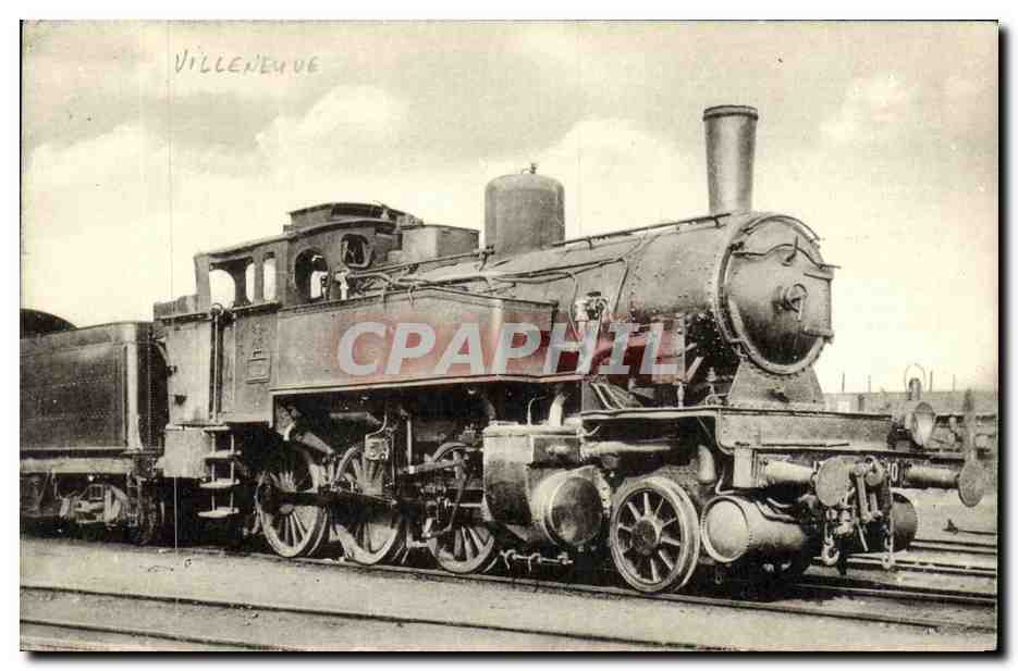 CPA Train Locomotive Machine tender 130 A T 10 Villeneuve