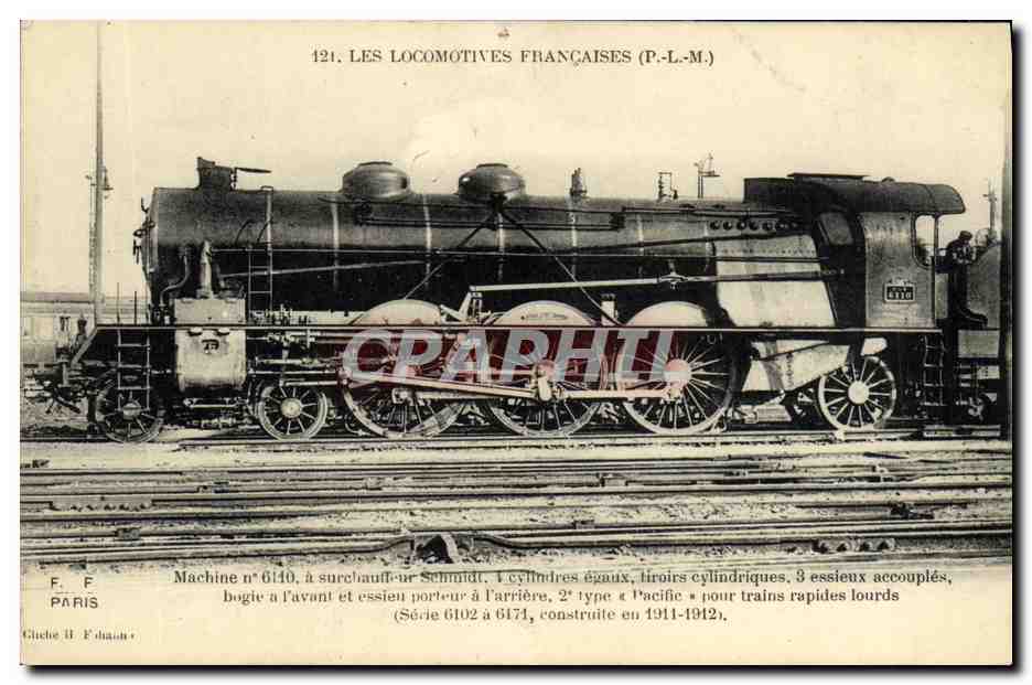 CPA Train Locomotive Machine 6110