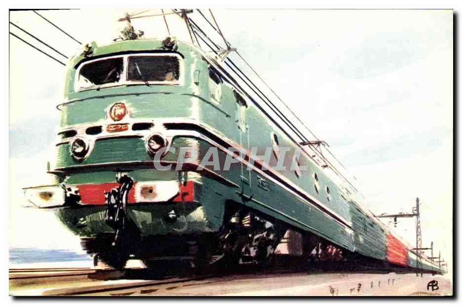 CPA Train Locomotive Type CC 7100 de la SNCF