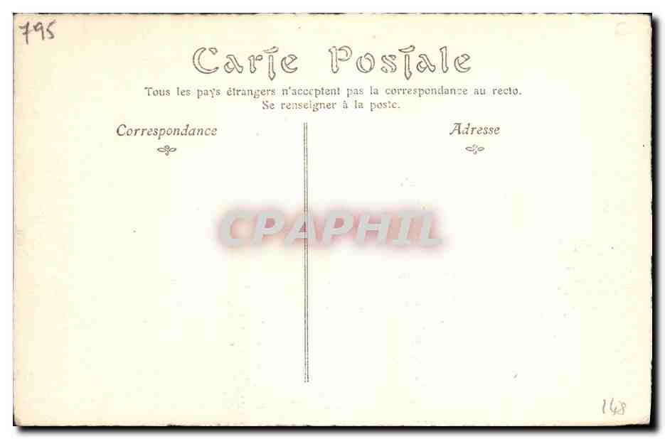 CPA Train Ancien Paris Chemin de fer de Versailles Embarcadere de la place de l'Europe en 1843 Batignolles — Rückseite