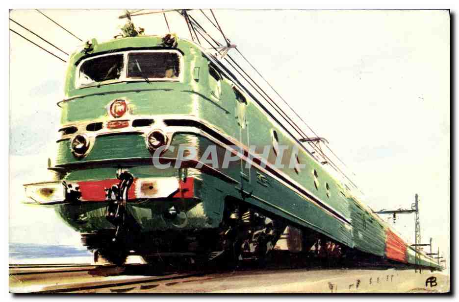 CPA Train Locomotive electrique CC 7100 de la SNCF