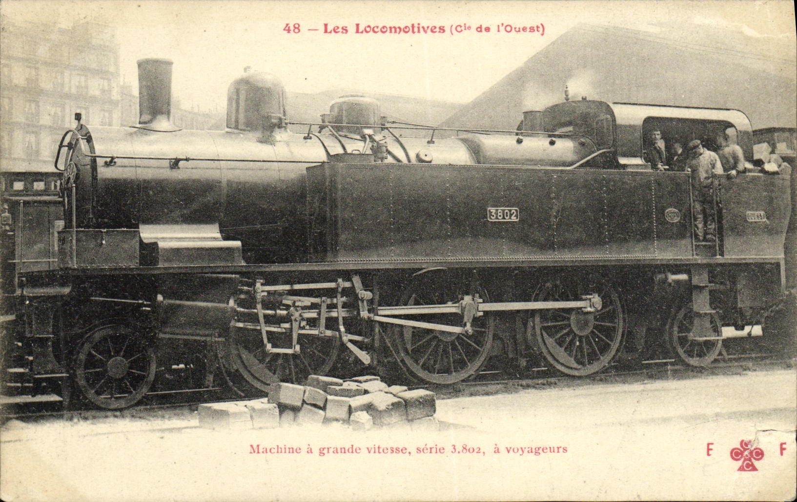 CPA Train Locomotive Machine a grande vitesse