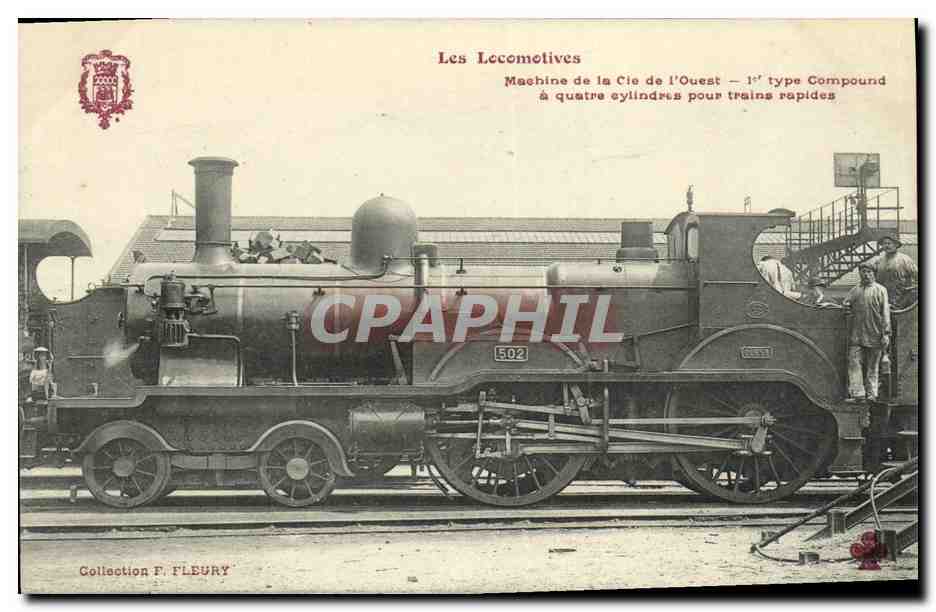 CPA Train Locomotive Machine de la Cie de l'Ouest 