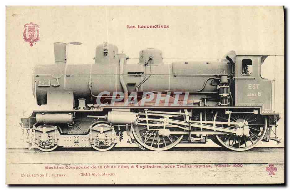 CPA Train Locomotive Machine Compound de la Cie de l'Etat Modele 1900