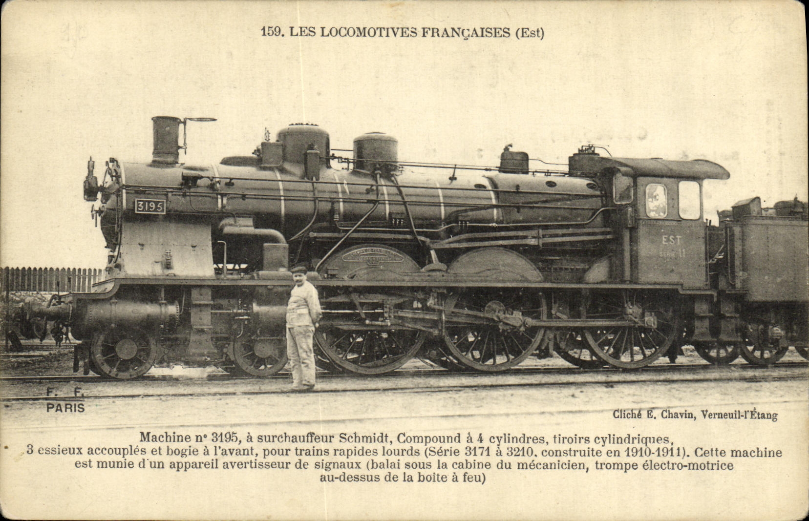 CPA Train Locomotive aMachine 3195