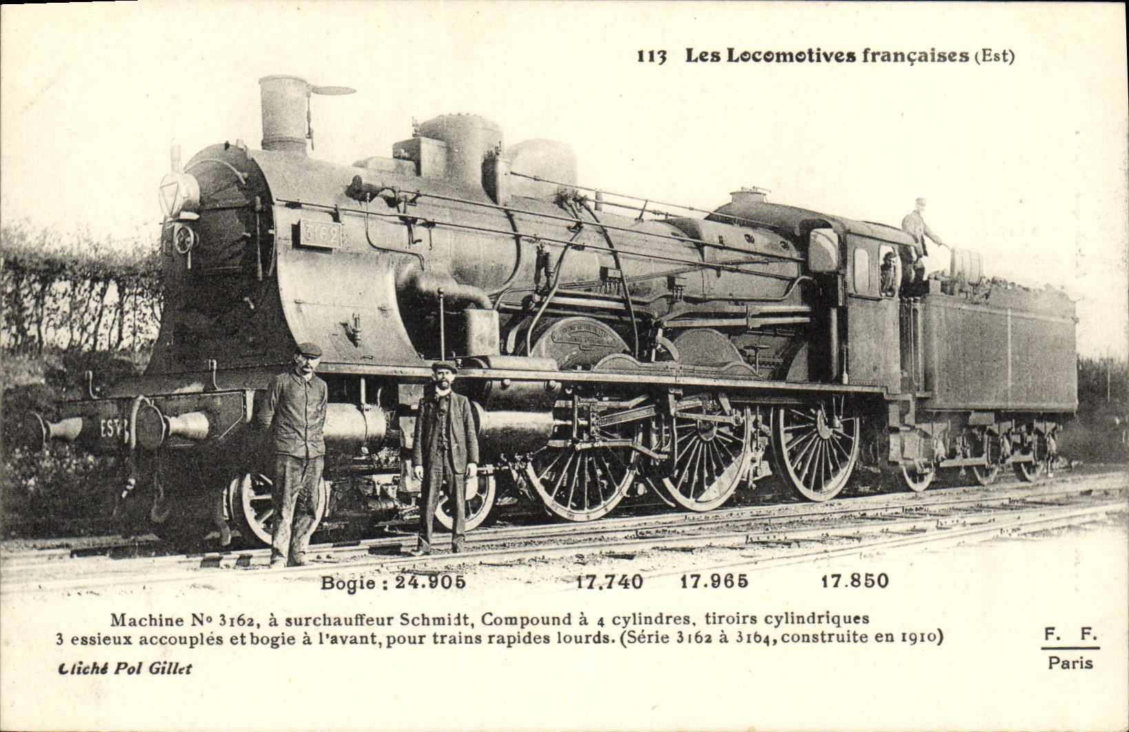 CPA Train Locomotive MAchine 3162 a surchauffeur Schmidt 