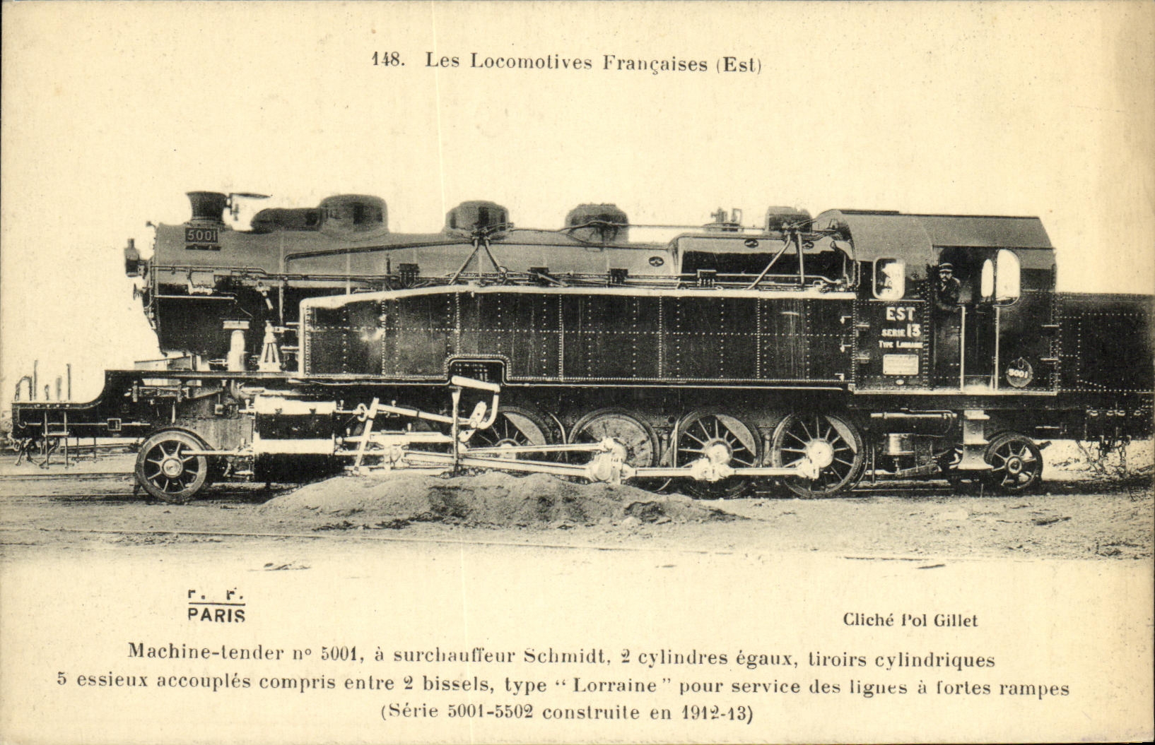 CPA Train Locomotive Machine Tender 5001 a surchauffeur Schmidt
