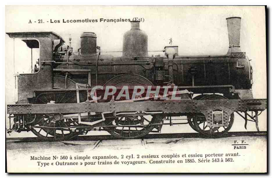 CPA Train Locomotive Machine 560 a simple expansion