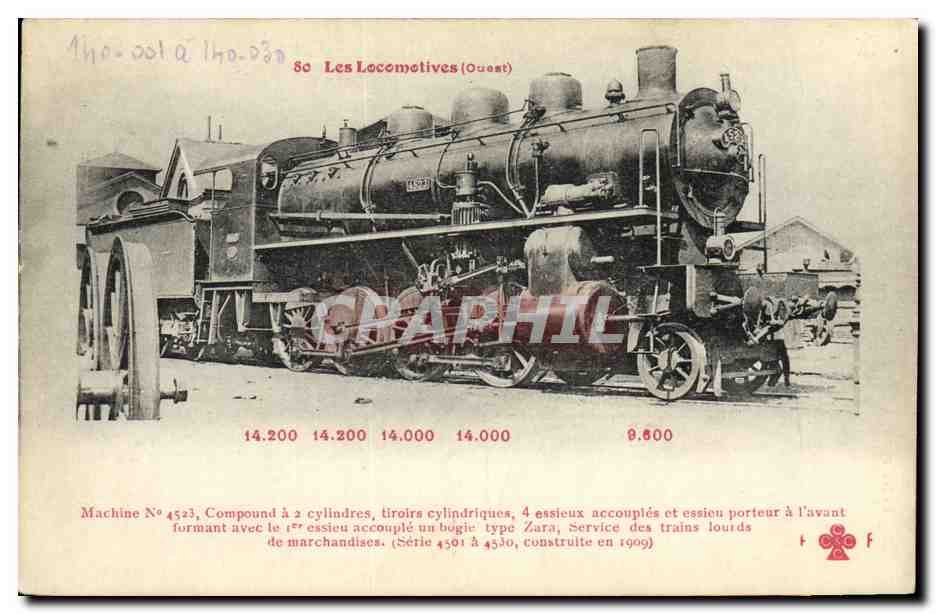 CPA Train Locomotive Machine 4523 a Compound a 2 cylindres
