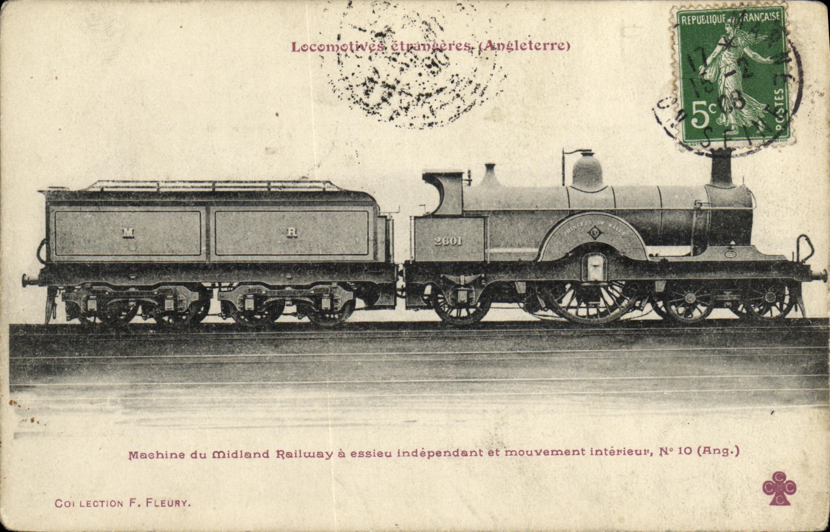 CPA Train Locomotive Machine du Midland Railway a essieu independant