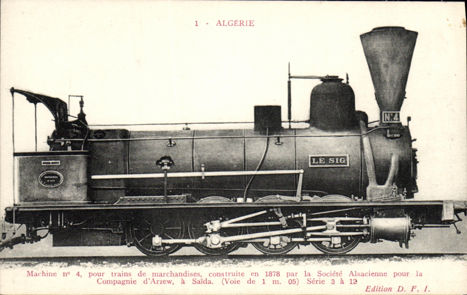 CPA Train Locomotive Machine 4 pour trains de marchandise