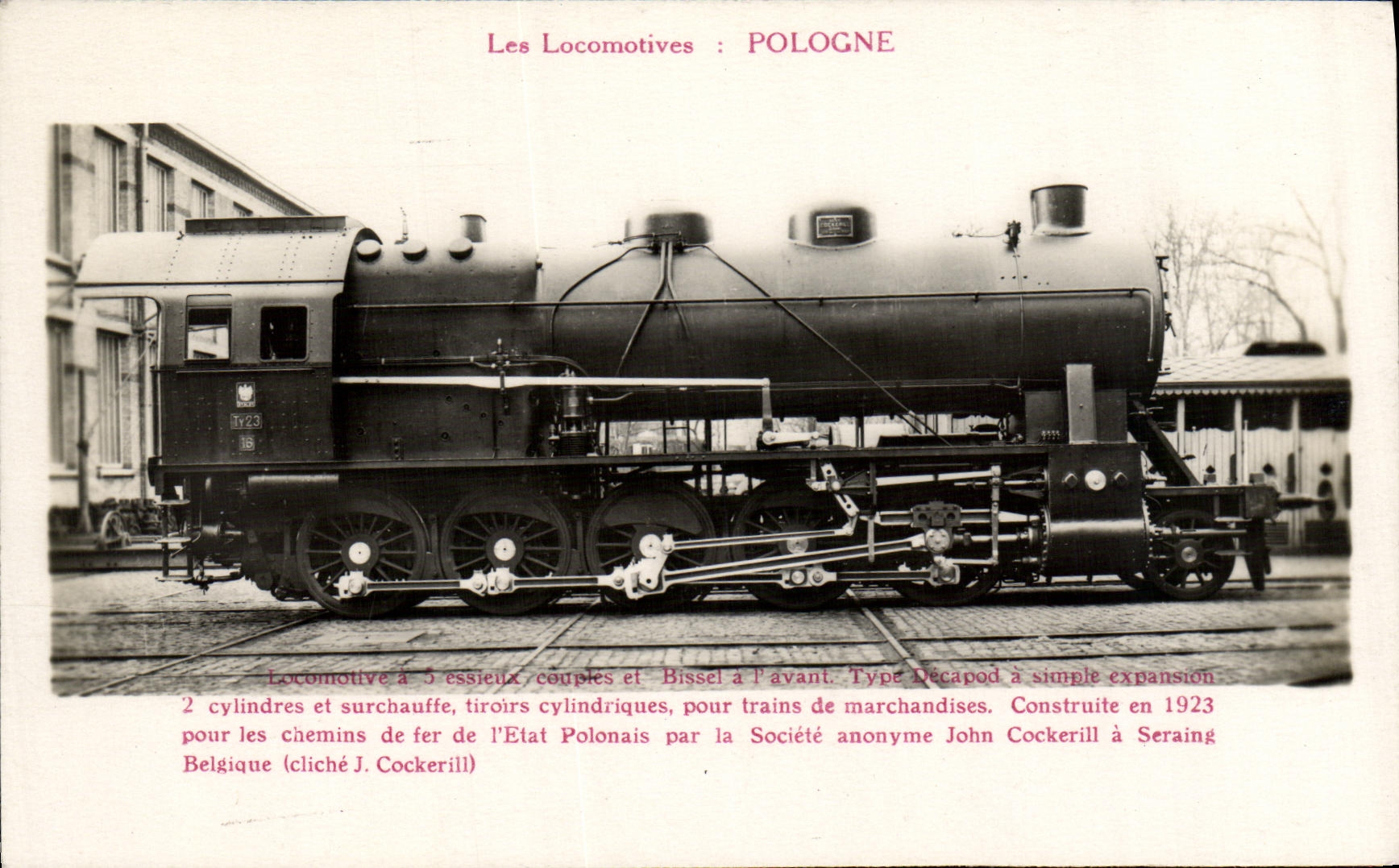 CPA Train Locomotive Pologne 