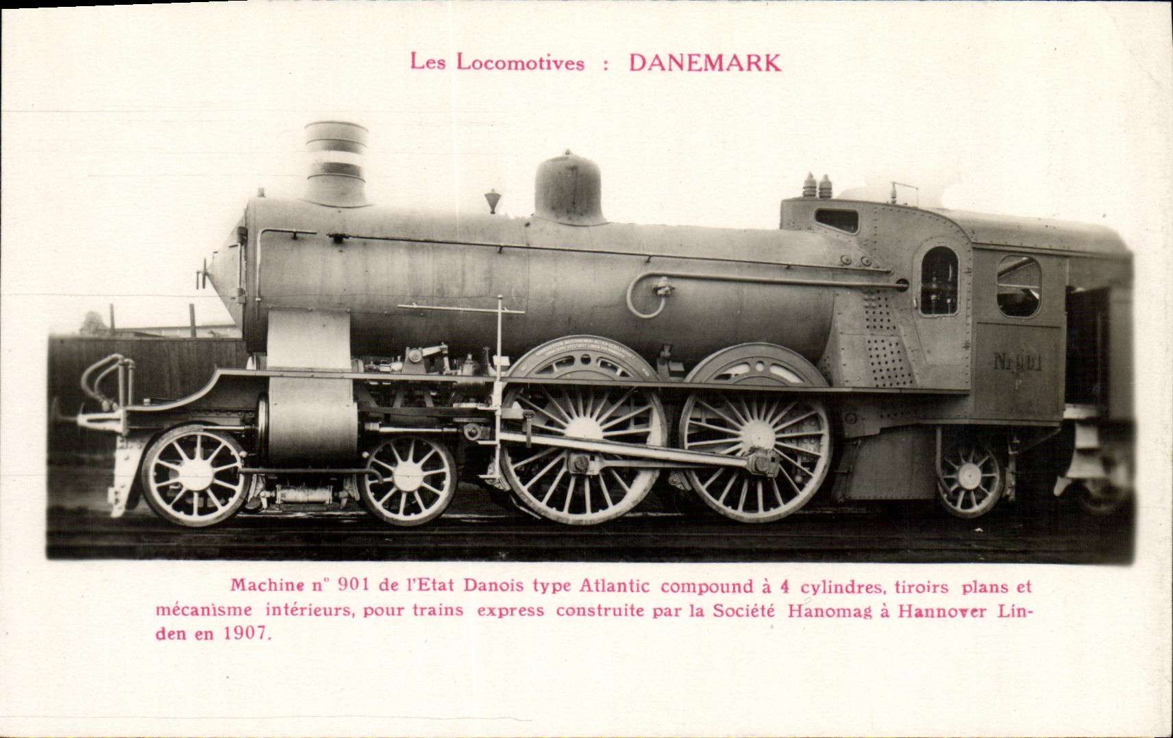 CPA Train Locomotive MAchine 901 Danemark 