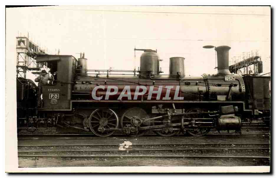 CARTE PHOTO Train Locomotive 