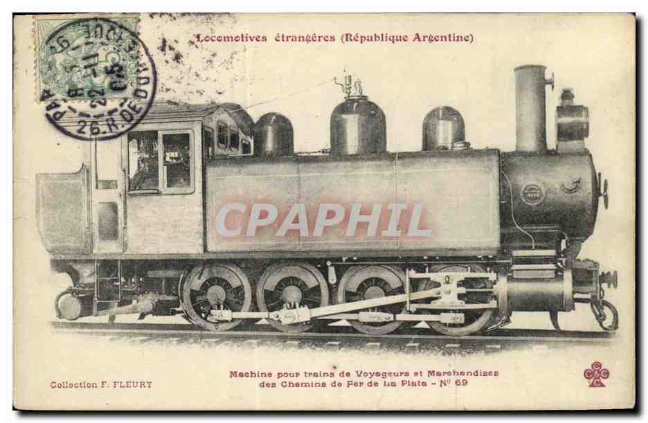 CPA Train Locomotive Argentine 
