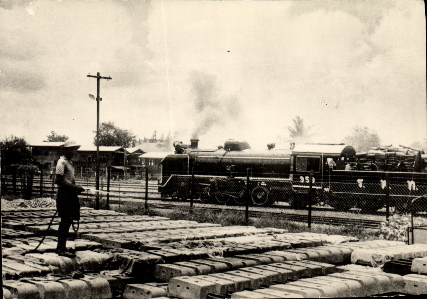 CPA Train Locomotive Thailand State Railway Bangkok 
