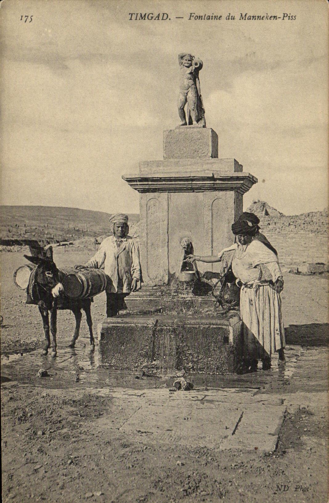 CPA Timgad Fontaine du Manneken Pis 