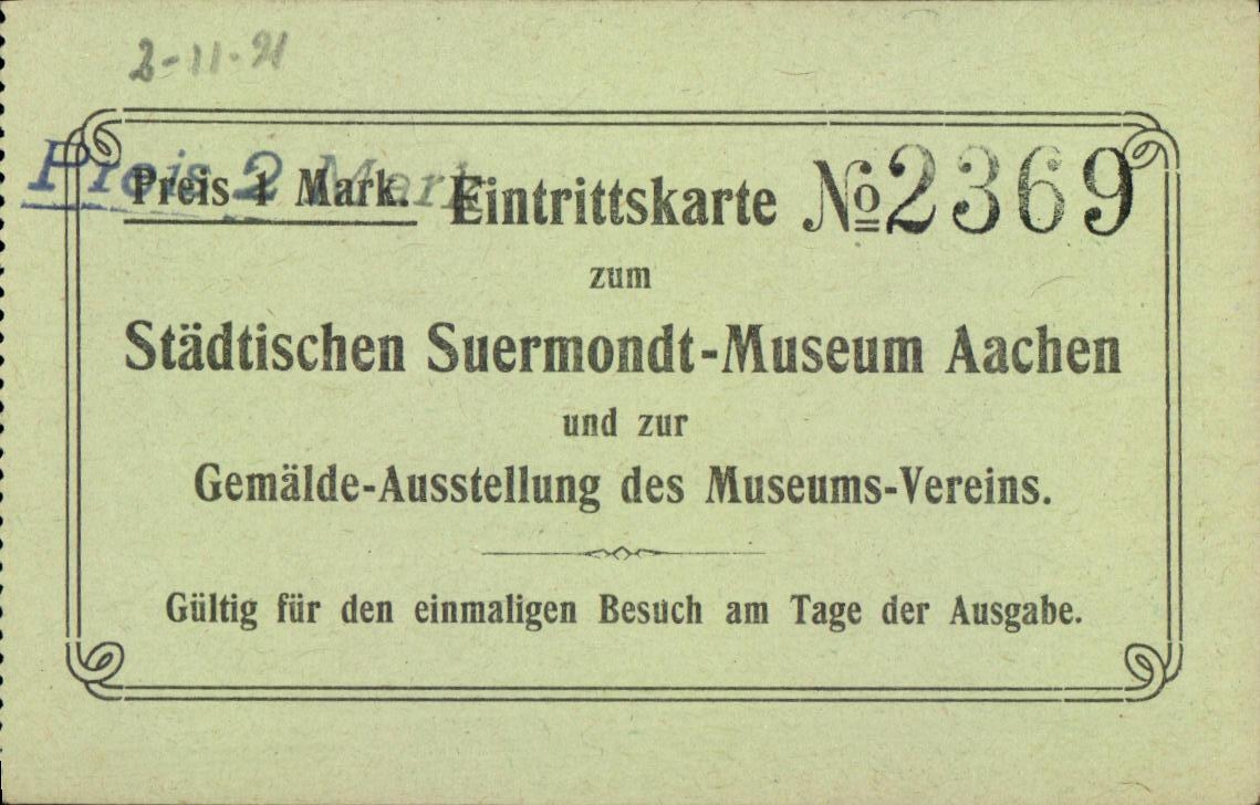 Ticket Suermondt Museum Aachen 