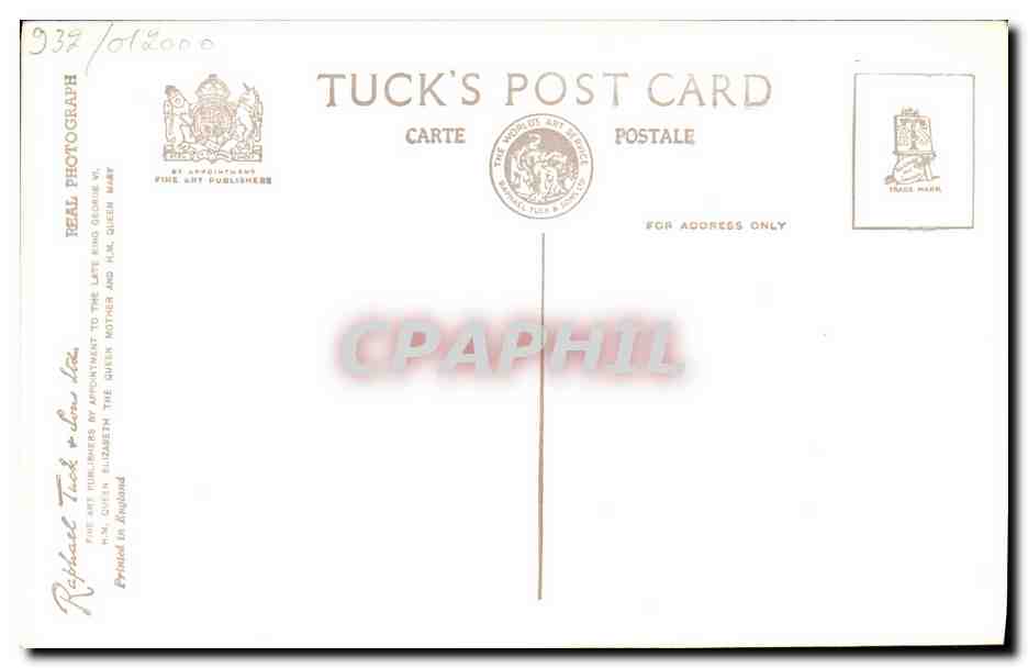Le duc d'Édimbourg rend hommage à la reine Elizabeth à Westminster Abbey — Coronation du 2 juin 1953 — Tuck Card C 22 — Verso