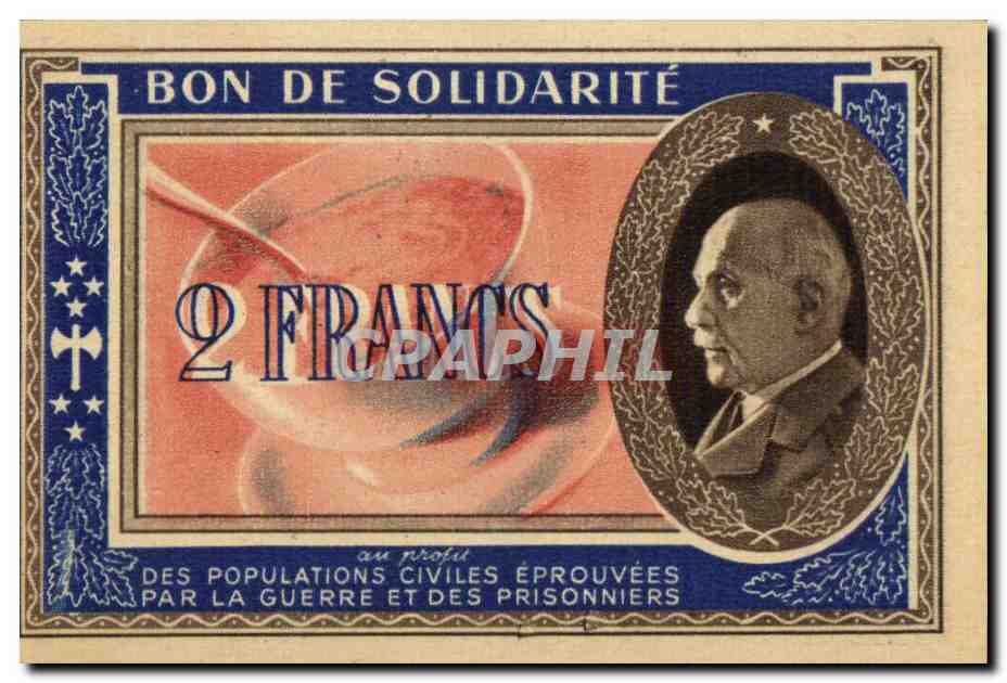 Bon de solidarite Petain 1 Franc