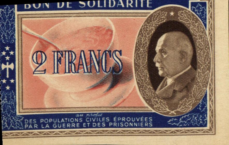 Bon de solidarite Petain 2 Francs
