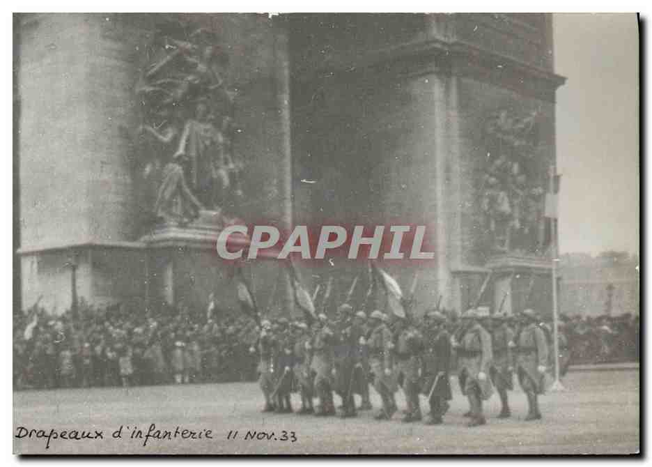 Drapeaux d'infanterie — 11 Nov. 33 — sans éditeur ni numéro de série visible