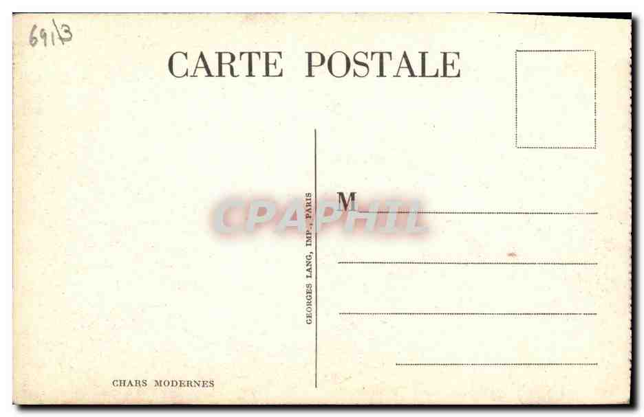 CPM Militaria 2eme guerre mondiale Chars modernes Tanks — Rückseite