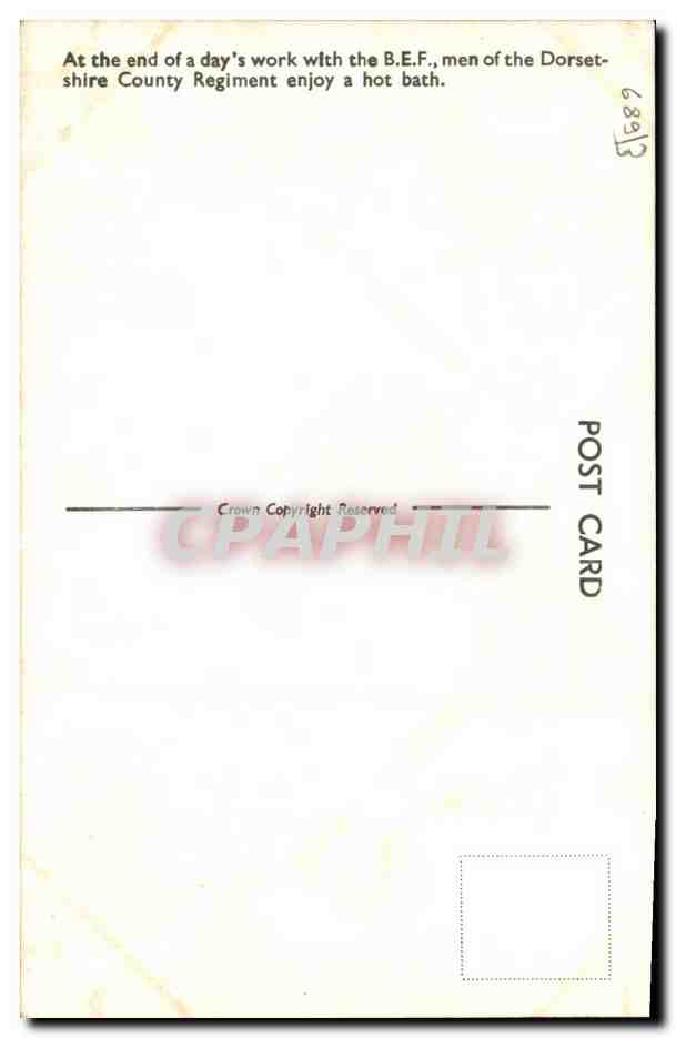 CPM Militaria 2eme guerre mondiale Dorsets out of battle dress War Office — Rückseite
