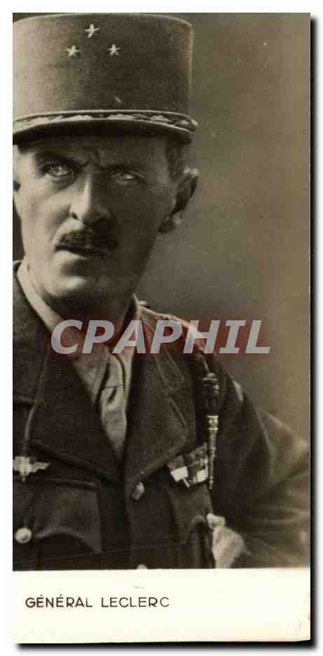 CPM Militaria 2eme guerre mondiale General Leclerc