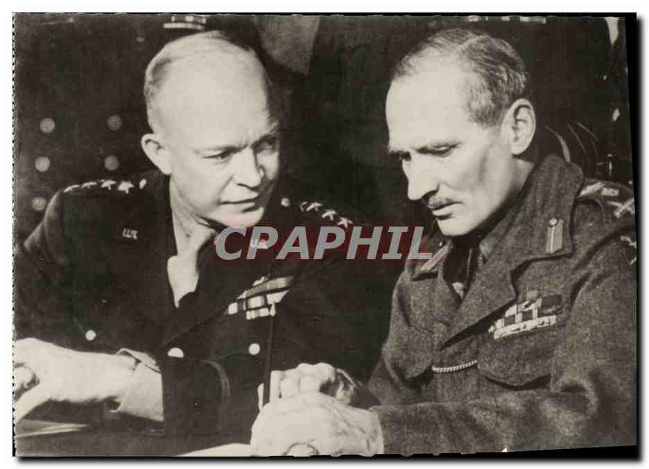 CPM Militaria 2eme guerre mondiale Marechal Montgomery et le General Eisenhower 