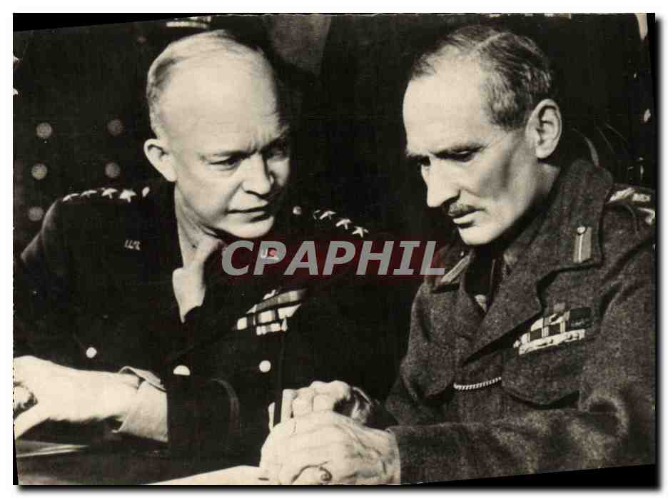 CPM Militaria 2eme guerre mondiale Marechal Montgomery et le General Eisenhower 
