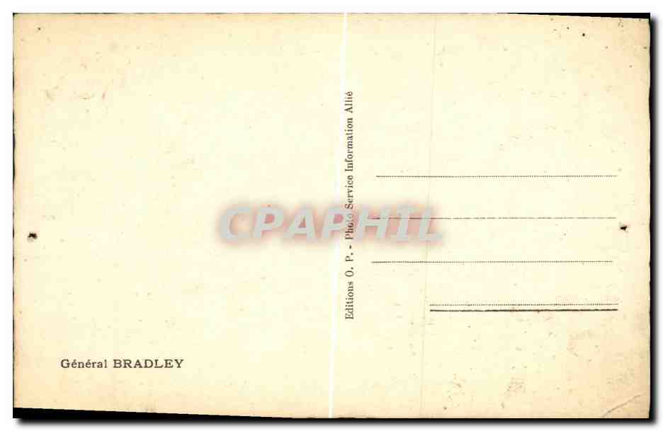 CPM Militaria 2eme guerre mondiale General Bradley — Rückseite