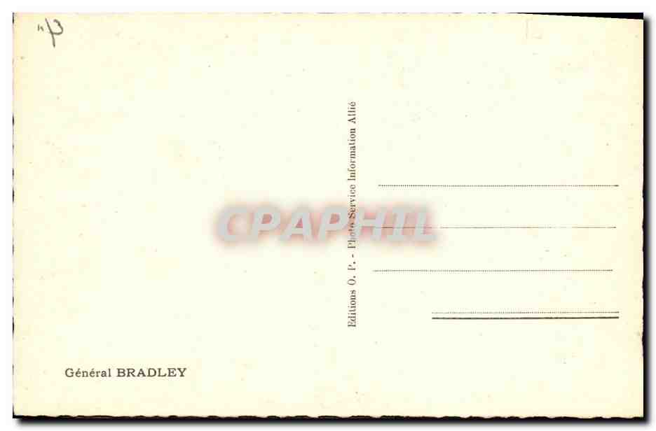 CPA General Bradley militaria — Rückseite