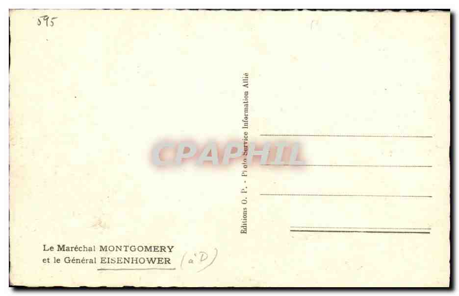 CPA Marechl montgomery et le general Eisenhower Militaria — Rückseite
