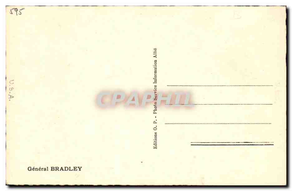 CPA General Bradley Militaria — Rückseite