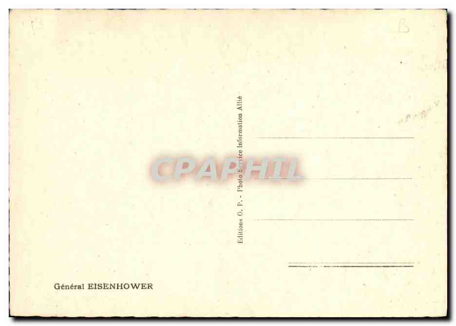 CPA General Eisenhower Militaria  — Rückseite