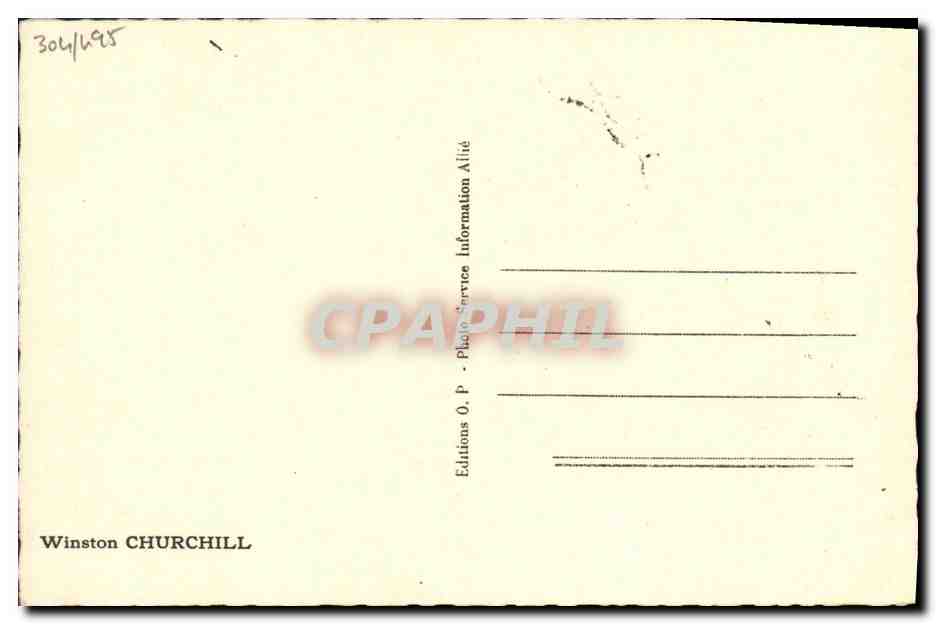 CPA Winston Churchill Militaria  — Rückseite