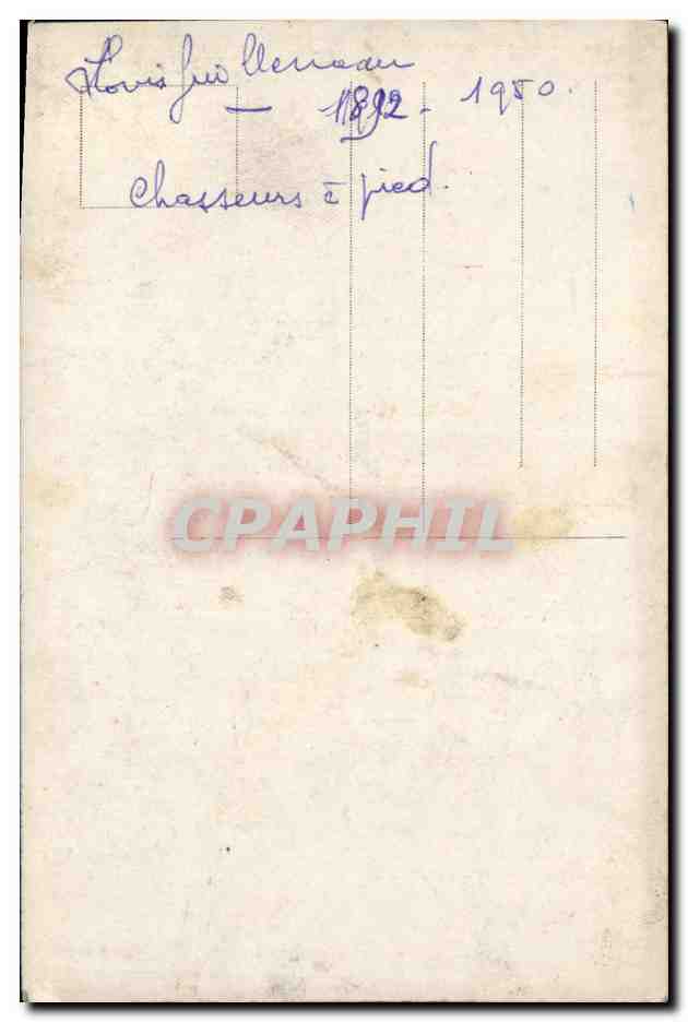 Louis Jullereman — Cacciatori a piedi — 1892-1950 — Verso