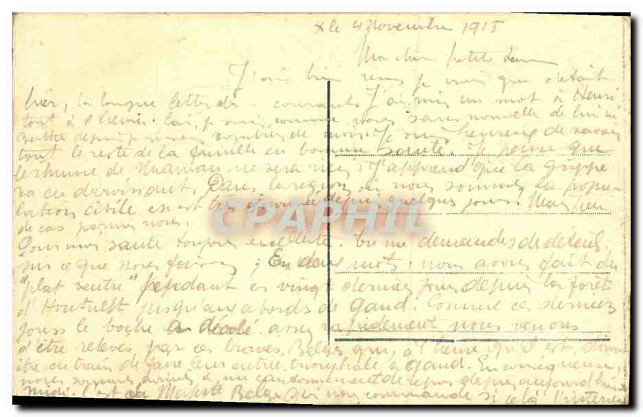 CPA Deinze L'eglise et le Lys  — Rückseite