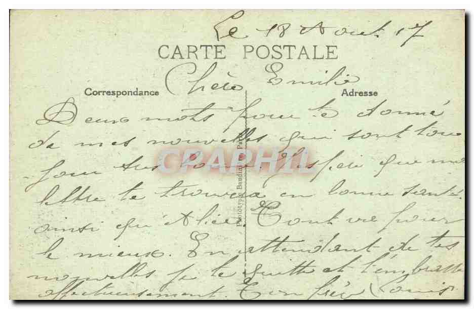 CPA Karaferia Un pont pittoresque — Rückseite