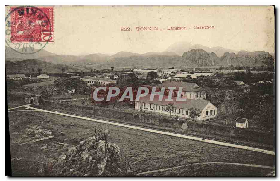 CPA Indochine Tonkin Langson Casernes 