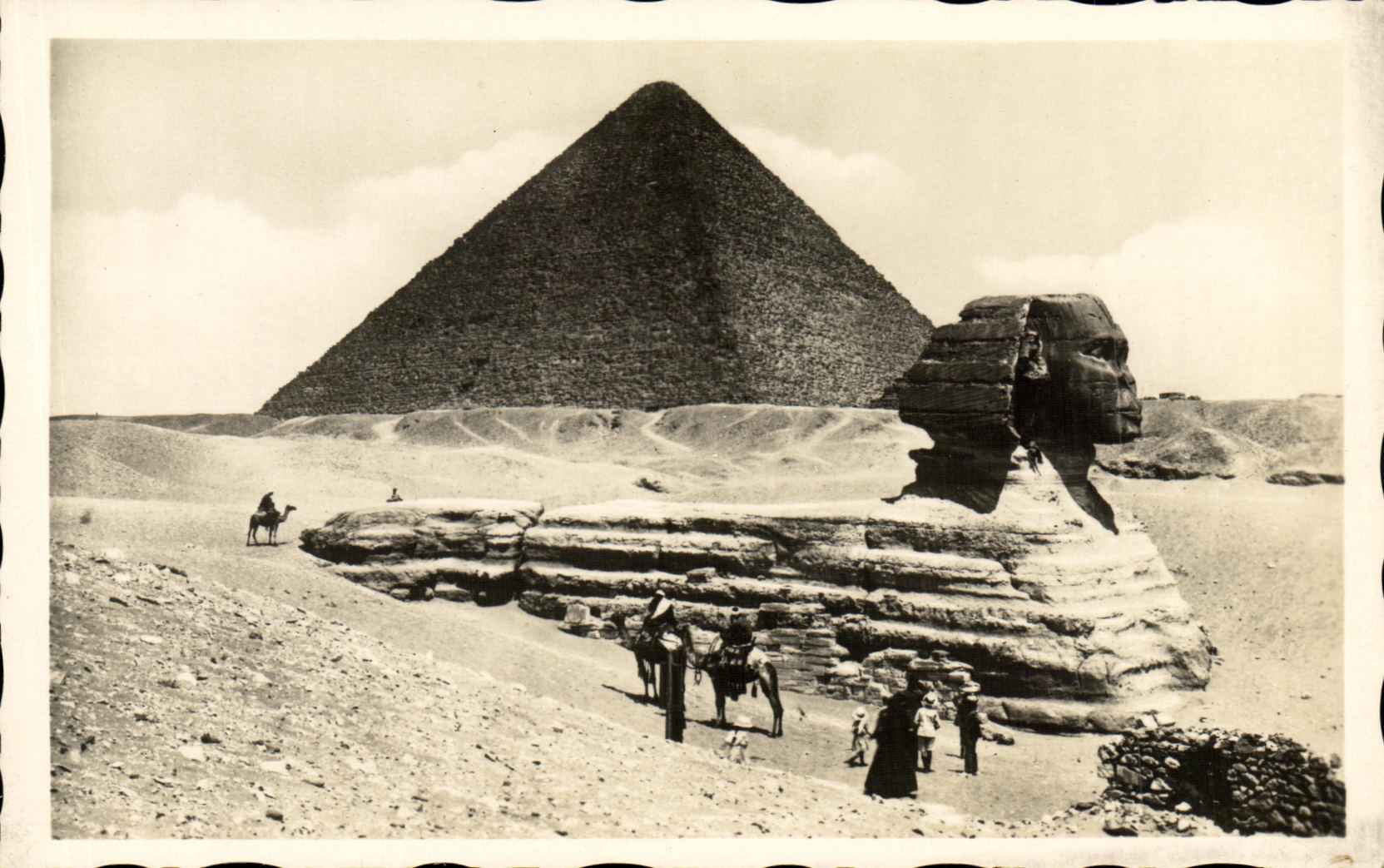 Égypte — Le Sphinx et la pyramide de Gizeh — L. Scartzis & Cie, Le Caire, Nr. 1