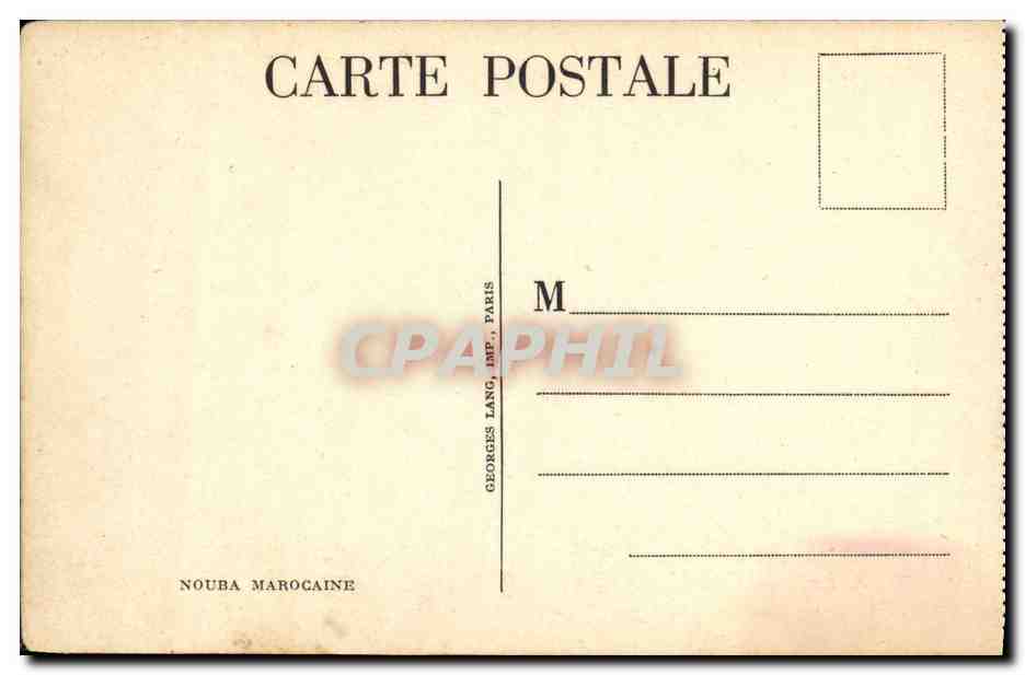 CPA Militaria Nouba marocaine  — Rückseite