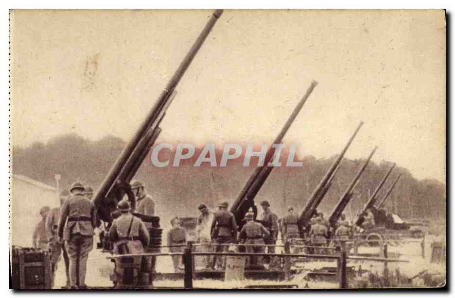 CPA Militaria Defense contre avions 