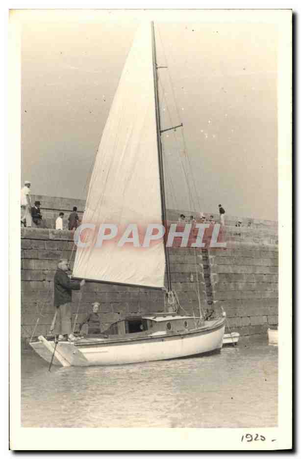 CARTE PHOTO Bateau Voilier