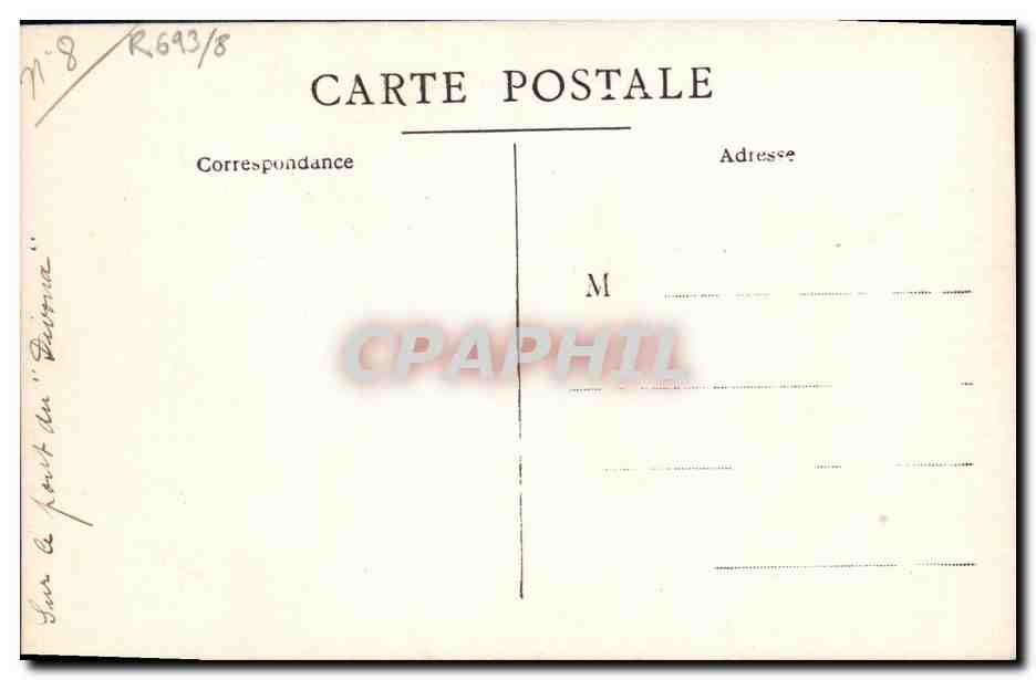 CARTE PHOTO Bateau Sur le pont du Divona  — Rückseite